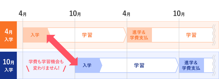 入学期と手続き期間